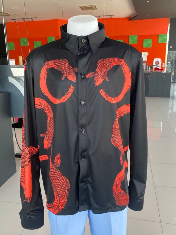 Full Printed Long Sleeve Dress Shirt 
