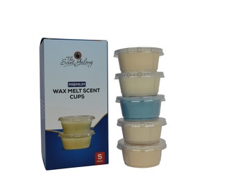 Fresh & Clean WAX Variety Pack - Hand Poured Soy Blend Candle Wax Melts for Warmers, 5 Resealable Cups  Up to 120 Hours of Scent Throw