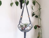 Sale - Gray Hanging planter, Terranium Hanger, Macrame plant hanger/ plant holder /pot hanger