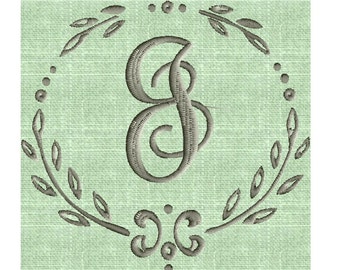 SMALL 3.5inch Charming Font Frame Monogram Embroidery Design -Font not included - Instant download - Hus Vp3 Dst Exp Jef Pes formats