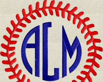 Baseball sports Font Frame Monogram -Font not included - EMBROIDERY DESIGN FILE - Instant download - Hus Dst Exp Jef Pes Vp3