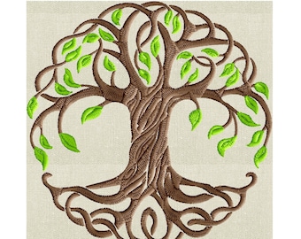 Tree of Life 2 color Embroidery Design -Font not included- EMBROIDERY DESIGN FILE - Instant download - 2 sizes & Hus Dst Jef Pes VP3 Exp