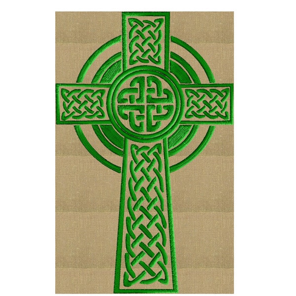 Irish Celtic cross - EMBROIDERY DESIGN FILE - Instant download - Hus Dst Exp Jef Pes Vp3 formats