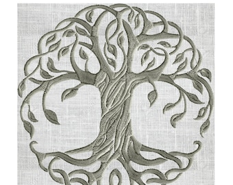 Tree of Life Embroidery Design -Font not included- EMBROIDERY DESIGN FILE - Instant download - 2 sizes & Hus Dst Jef Pes VP3 Exp formats