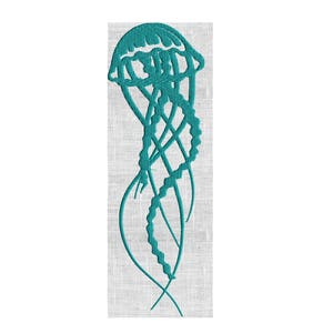 Jelly Fish Design - EMBROIDERY DESIGN FILE - Instant download - 2 sizes - Exp Vp3 Dst Hus Jef Pes formats - Jellyfish