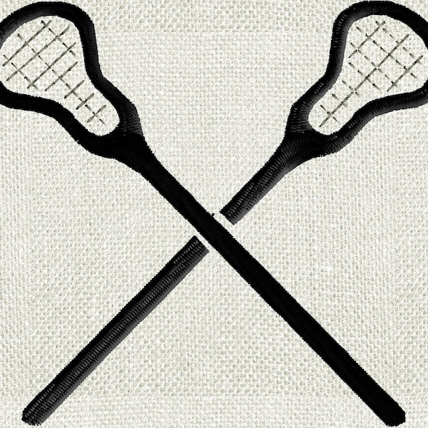 Lacrosse Sticks EMBROIDERY DESIGN FILE - Instant download - Dst Hus Jef Pes VP3 Exp formats