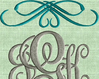 Heart Flourish Font Frame Monogram Embroidery Design - Font not included - Instant download - Hus Dst Exp Vp3 Jef Pes formats