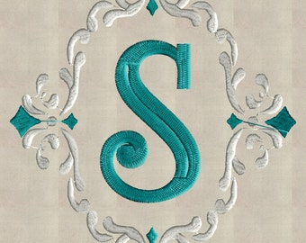 Font Frame Monogram Embroidery Design - Font not included - EMBROIDERY DESIGN FILE - Instant download - Dst Hus Jef Pes formats