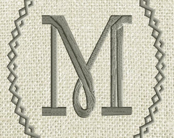 Oval Braid Font Frame Monogram Embroidery Design -Font not included- EMBROIDERY DESIGN FILE - Instant download - Dst Hus Jef Pes Vp3 formats