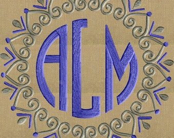 Ginger Heart Font Frame Monogram Embroidery Design Font not included LARGER FRAMES ONLY Instant download Dst Exp Vp3 Jef Pes
