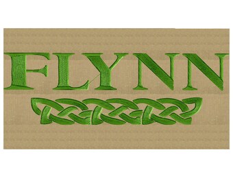 Irish Celtic Braid Embroidery Design - font frame - Font not included - Instant download - 2 sizes - Dst Hus Jef Pes Vp3 Exp formats