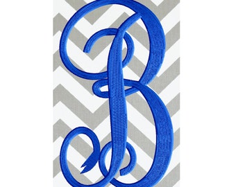 Extra Large 5 inch tall Scripty Monogram Font Embroidery File 26 Letters EMBROIDERY DESIGN FILE Instant download Jef Dst Exp Vp3 Pes format