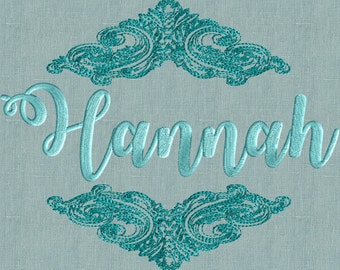 Scroll Sketch Font Frame -EMBROIDERY DESIGN - Font not included - 1 size - Instant download - Hus Vp3 Dst Exp Jef Pes formats