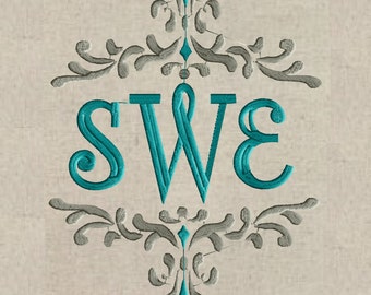 Font Frame Monogram Embroidery Design - Font not included - EMBROIDERY DESIGN FILE - Instant download - Exp Vp3 Dst Hus Jef Pes formats