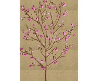 Spring Tree Embroidery Design -Font not included- EMBROIDERY DESIGN FILE - Instant download - Dst Jef Pes VP3 Exp formats