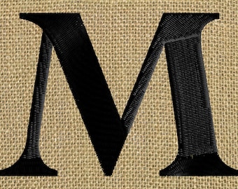 Southbay Monogram Font Embroidery File - 26 Letters - 2 sizes 2.5" & 1.5" -EMBROIDERY DESIGN FILE- Instant download - Dst Hus Jef Pes Vp3