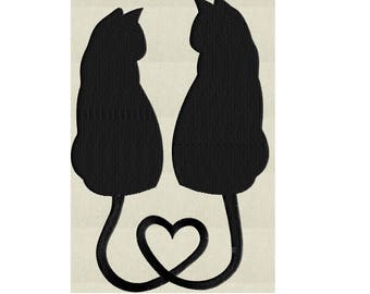 Download Cats heart tails | Etsy