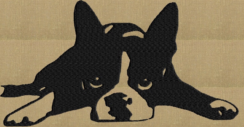 Boston terrier dog embroidery design file instant download  etsy Boston terrier dog embroidery design file instant download  etsy