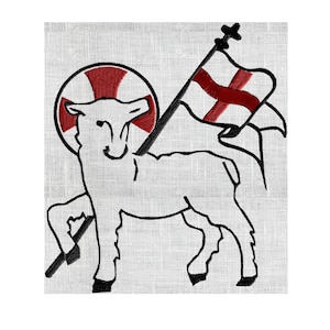 Easter Lamb Banner & Cross - Agnus Dei Embroidery Design Embroidery DESIGN FILE  - Instant download Hus Dst Jef Pes Exp Vp3 2 sizes 2 colors