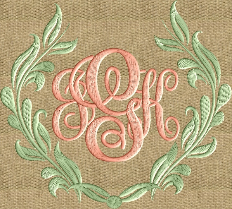 Damask Font Frame Monogram Design font Not Included Etsy