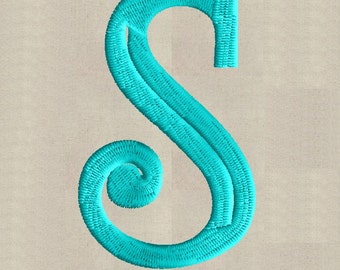 Royce Monogram Font Embroidery File - 3.75 inch each for 26 letters EMBROIDERY DESIGN FILE Instant download Dst Hus Jef Pes Exp Vp3 format