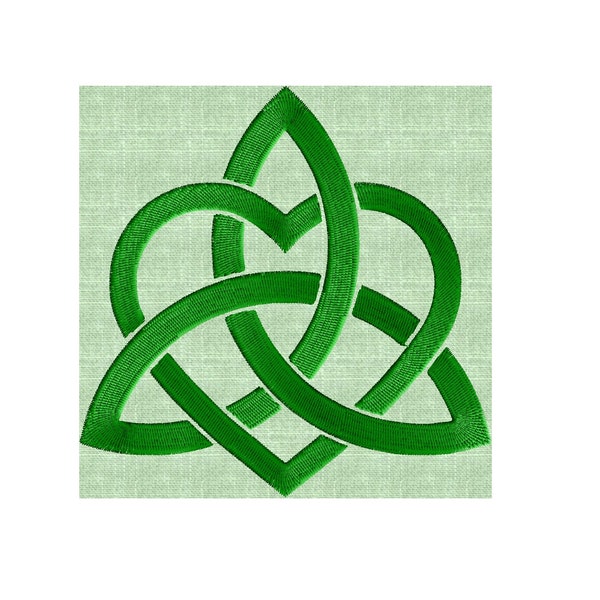 Irish Celtic Love Knot Embroidery Design - EMBROIDERY DESIGN FILE - Instant download - 2 sizes - Dst Hus Jef Pes Vp3 Exp formats