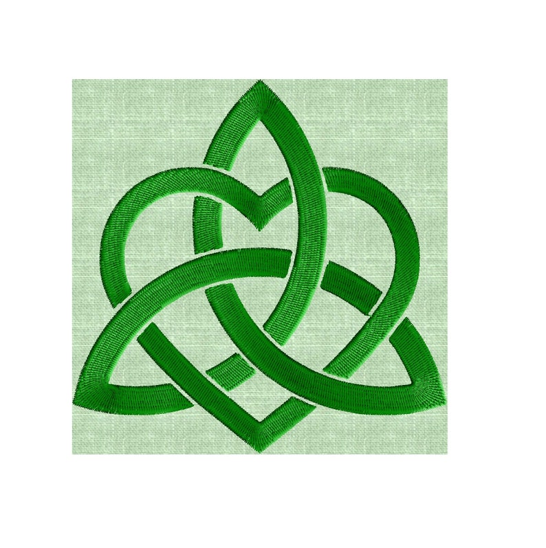 Irish Celtic Love Knot Embroidery Design EMBROIDERY DESIGN FILE Instant download 2 sizes Dst Hus Jef Pes Vp3 Exp formats image 1