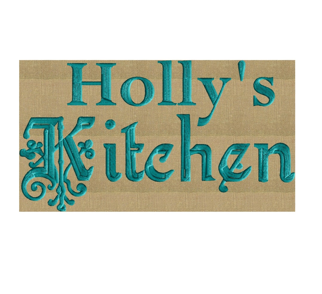 Simple "kitchen" Design - Font Not Included - EMBROIDERY DESIGN FILE ...
