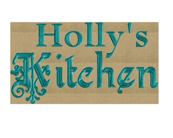 simple "Kitchen" Design - Font not included - EMBROIDERY DESIGN FILE - Instant download - Exp Vp3 Dst Hus Jef Pes formats