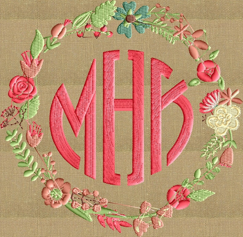 Round Block Monogram Font Embroidery File - 26 Letters - 2.75" Tall ...