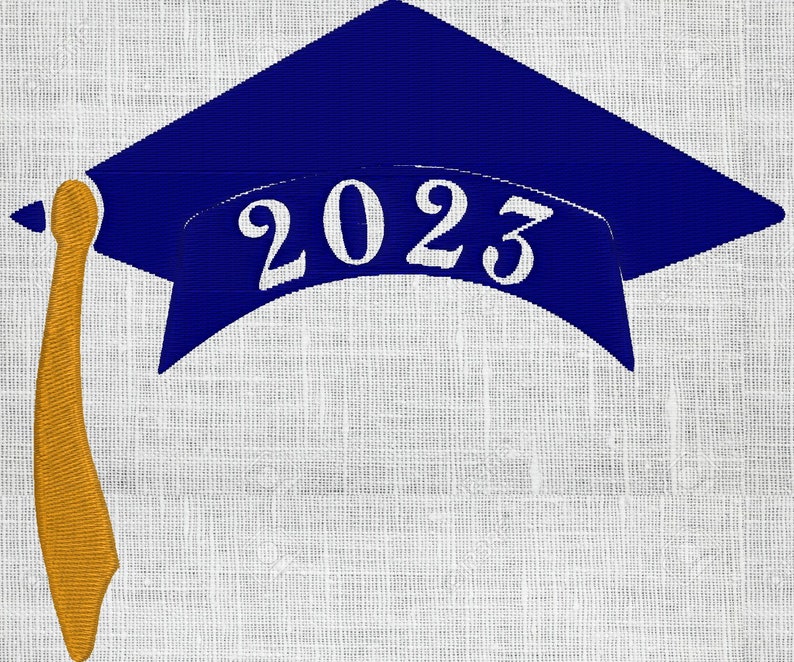 Graduation Cap Hat 2023 Frame Monogram Design Font Not Etsy Uk