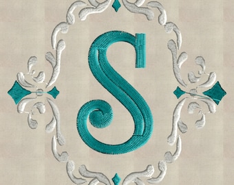 Schrift Rahmen Monogramm Stickmuster - Schrift nicht enthalten - EMBROIDERY DESIGN DATEI - Sofortiger Download - Dst Hus Jef Pes Formate