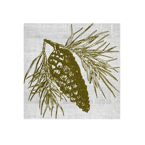 Christmas  Pinecone Sprig sketch EMBROIDERY DESIGN FILE Instant download - 5x7 & 4x4 frames Exp Xp3 Dst Hus Jef Pes