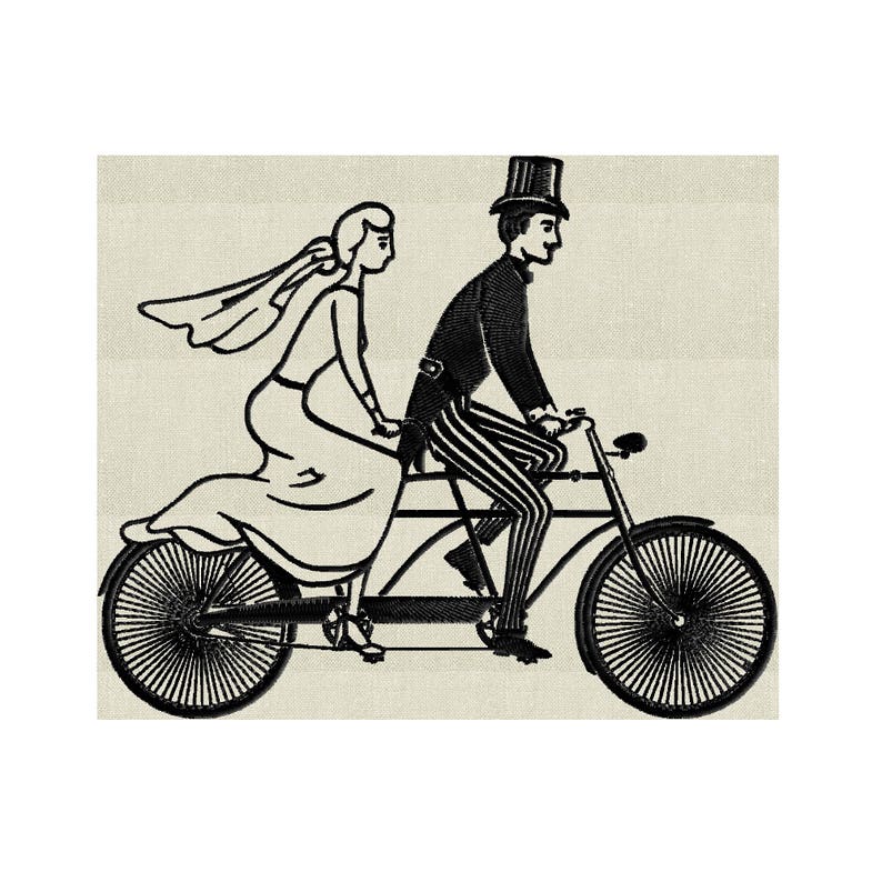 Bride And Groom On Bicycles Jesse C. Mault