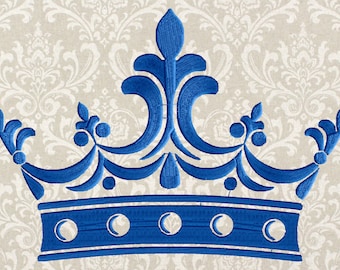 Victorian Edwardian Crown Embroidery Design -Font not included- EMBROIDERY DESIGN FILE - Instant download - Dst Hus Jef Pes VP3 Exp formats