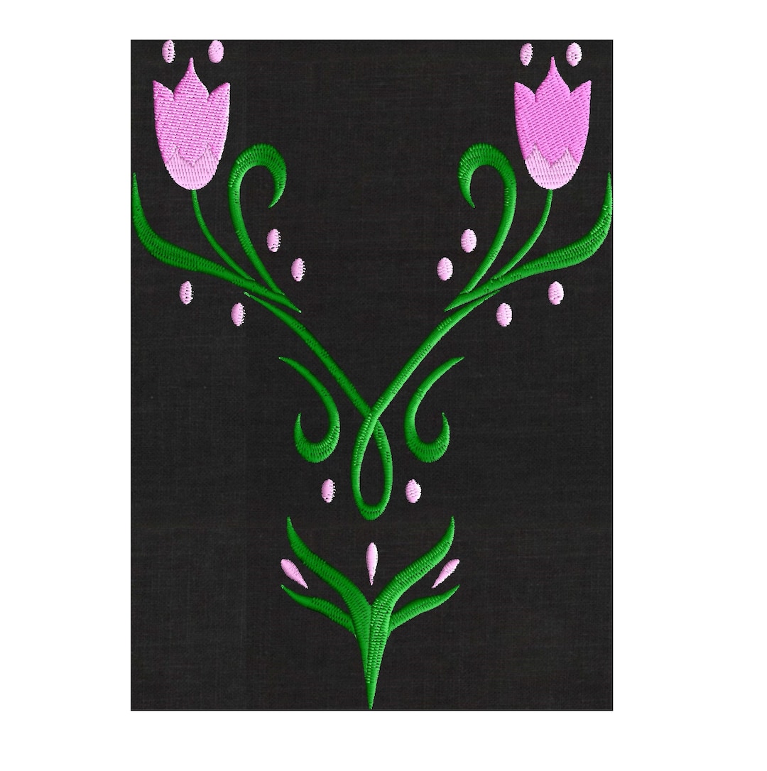 Princess Anna Frozen Dress Bodice Embroidery Design Instant Download