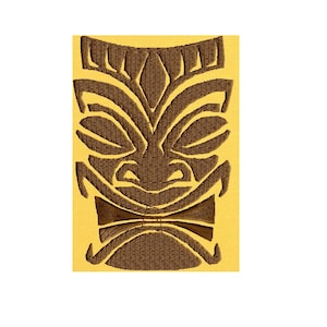 Tiki guy Statue Embroidery Design - EMBROIDERY Design FILE - Instant download - 2 sizes - Dst Hus Jef Pes Vp3 Exp formats