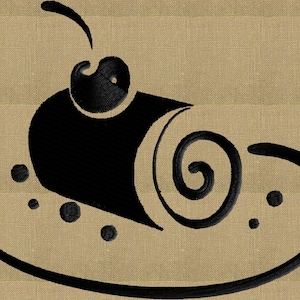 Jelly Roll torta fetta sagoma - EMBROIDERY DESIGN FILE - download immediato - 1 colore & 2 taglie - Dst Hus Jef Pes Vp3 Exp formati