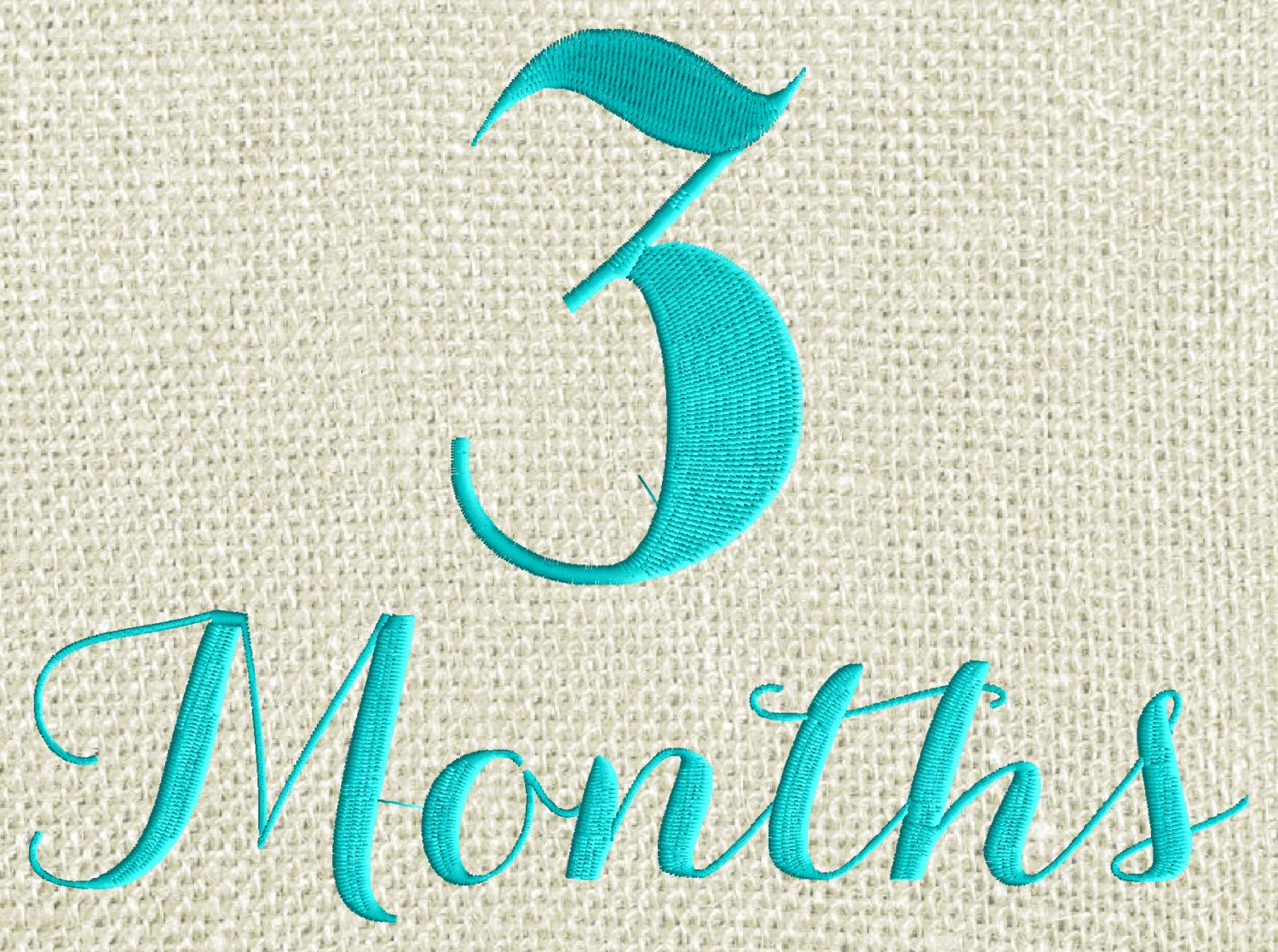 Baby 3 months Design EMBROIDERY DESIGN FILE | Etsy