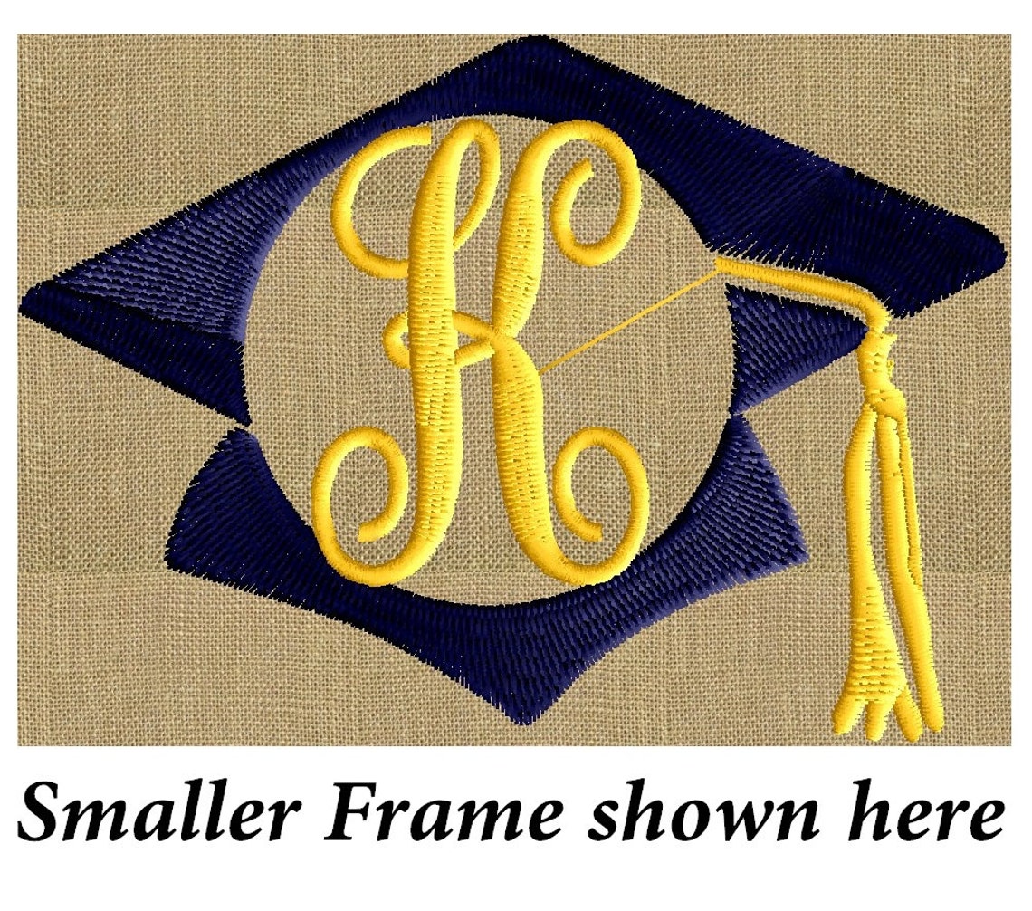 Graduation Cap Hat Frame Monogram Design -font Not Included ...