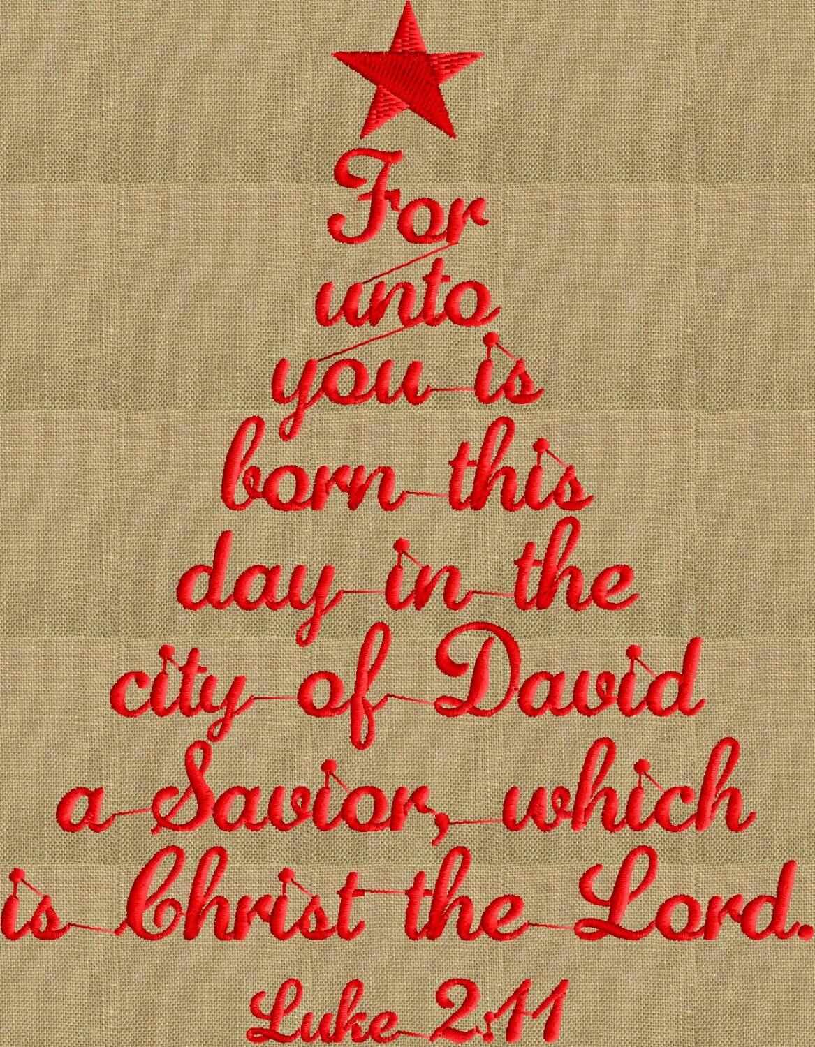 Christmas Tree scripture For unto you... Etsy