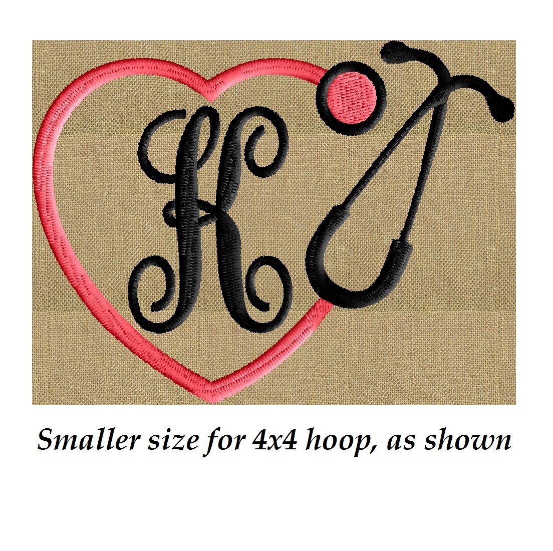 Stethoscope Heart Font Frame Monogram Design font Not Etsy