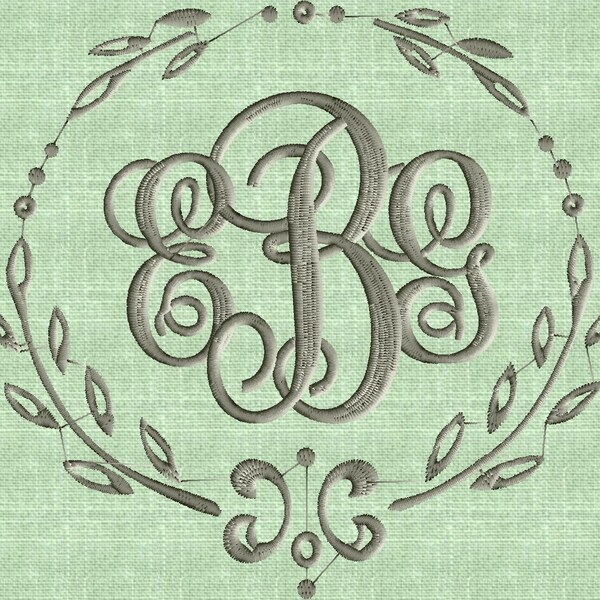 Charming Font Frame Monogram Embroidery Design -Font not included - EMBROIDERY DESIGN FILE - Instant download - Vp3 Dst Exp Jef Pes formats