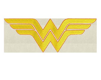 Wonder Woman Embroidery Design - EMBROIDERY Design FILE - Instant download - 2 sizes - Dst Hus Jef Pes Vp3 Exp formats