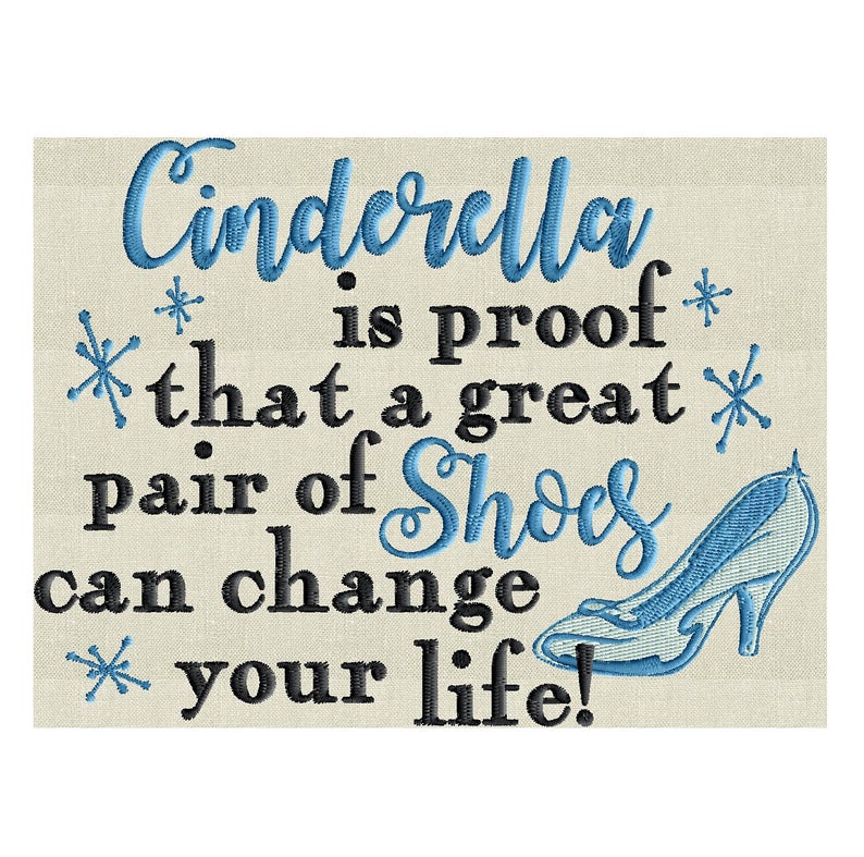 Quote cinderella is Proof That a Great Pair of Shoes Can Etsy UK