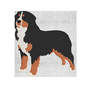 Bernese Mountain Dog - Embroidery Design Embroidery DESIGN FILE  - Instant download - 2 sizes - 3 colors - Dst Hus Jef Pes Exp Vp3 formats
