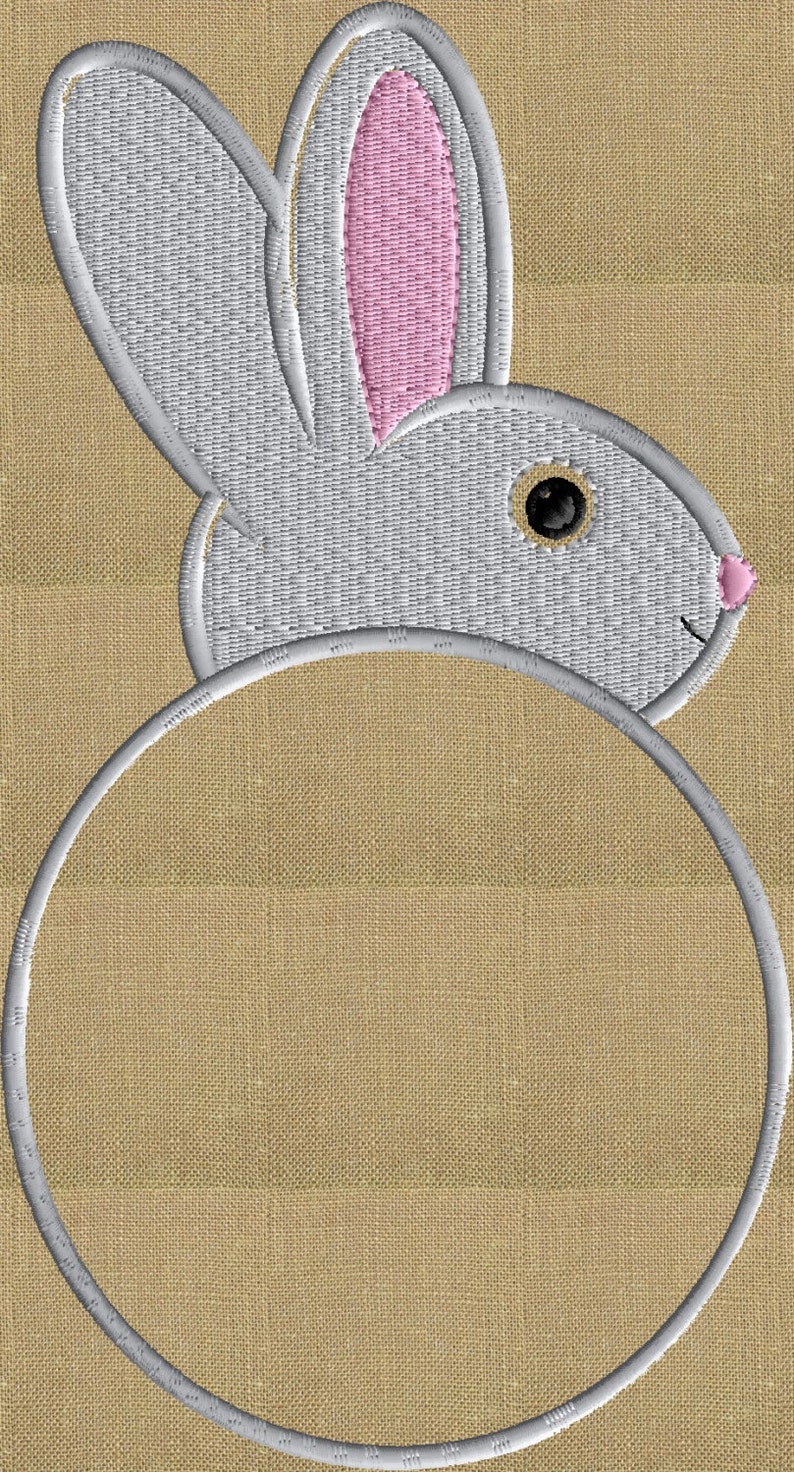 Bunny Rabbit Font Frame Monogram Design Easter font Not Etsy