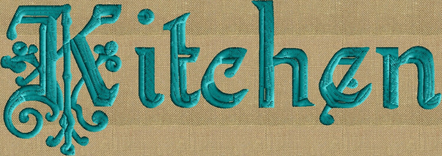 Simple "kitchen" Design - Font Not Included - EMBROIDERY DESIGN FILE ...