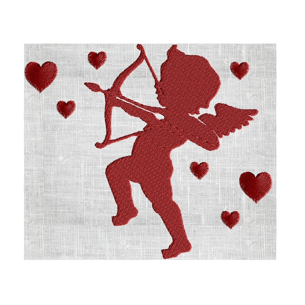 Cupid Arrow Hearts Cherub Angel Design  - EMBROIDERY DESIGN FILE - Instant download - Dst Hus Jef Pes Exp Vp3 formats