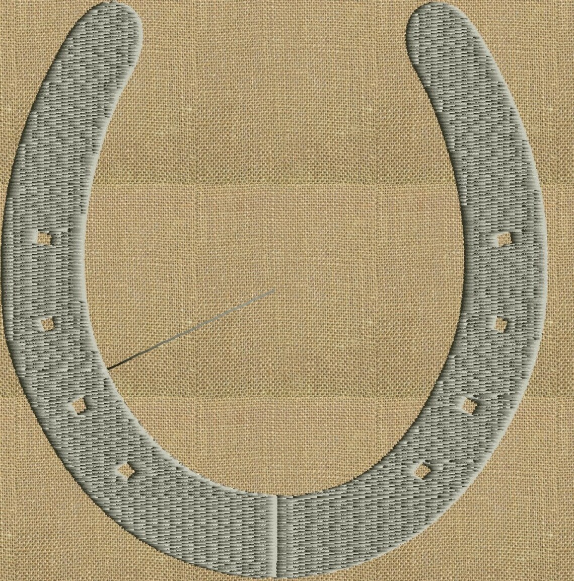 Horseshoe Font Frame Monogram Design Font not included Etsy